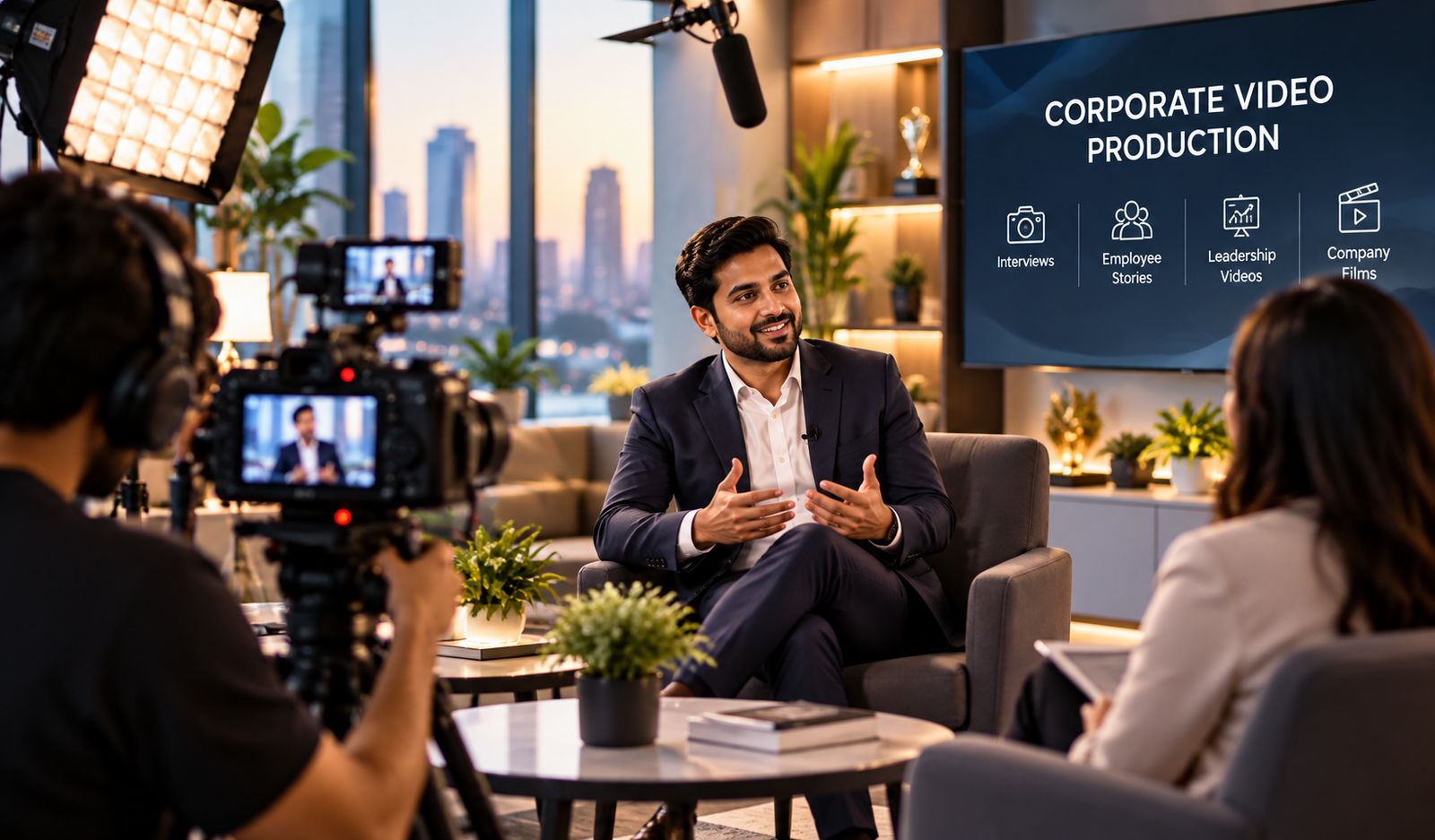 AASTHAA Corporate Shoots & Leadership Interviews Studio Hyderabad